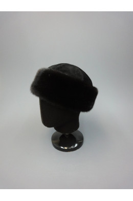 Черная шапка-«боярыня» из норки